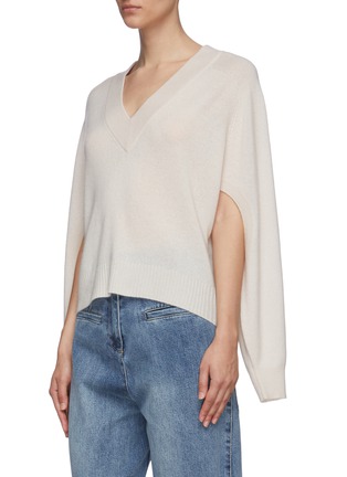 Detail View - Click To Enlarge - TIBI - Cut-out sleeve cocoon sweater