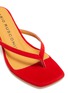 Detail View - Click To Enlarge - FABIO RUSCONI - Suede leather thong heeled sandals