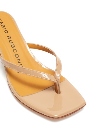 Detail View - Click To Enlarge - FABIO RUSCONI - Patent leather thong sandals