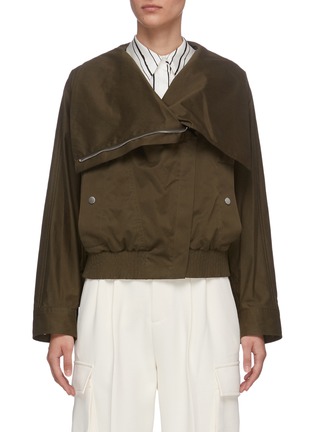 Main View - Click To Enlarge - 3.1 PHILLIP LIM - Exaggerated collar twill jacket