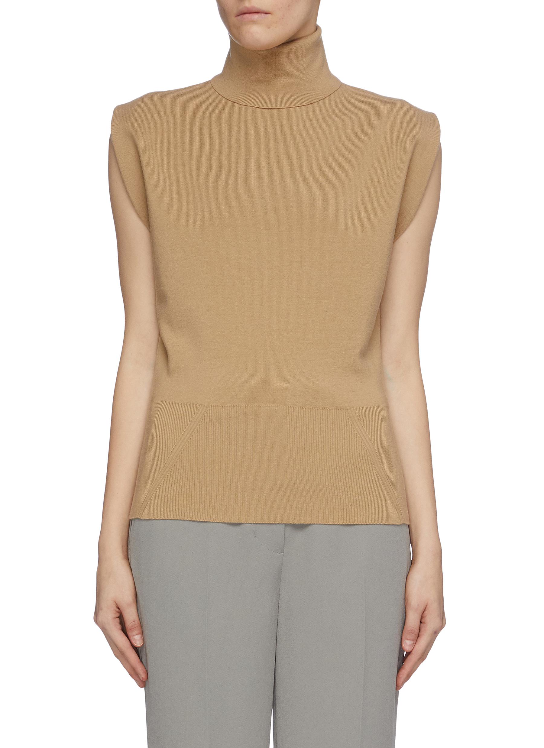 sleeveless knit vest