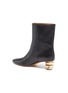  - GRAY MATTERS - 'Gemma' metallic sculptural heel leather ankle boots