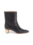 Main View - Click To Enlarge - GRAY MATTERS - 'Gemma' metallic sculptural heel leather ankle boots