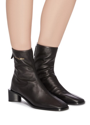 Figure View - Click To Enlarge - ACNE STUDIOS - Square toe leather boots