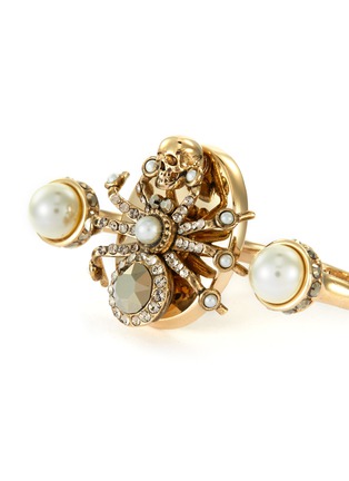 Detail View - Click To Enlarge - ALEXANDER MCQUEEN - Spider embellished double ring