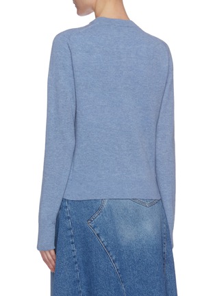 Back View - Click To Enlarge - ACNE STUDIOS - Face embroidered patch cropped cardigan