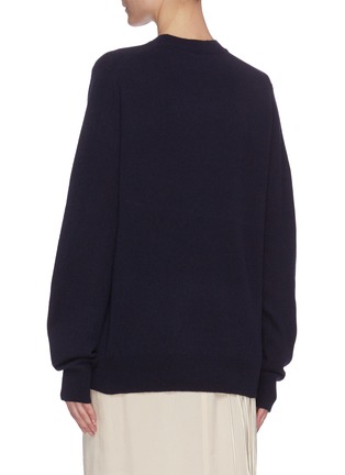 Back View - Click To Enlarge - ACNE STUDIOS - Face embroidered patch wool sweater