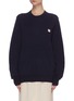 Main View - Click To Enlarge - ACNE STUDIOS - Face embroidered patch wool sweater