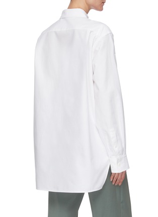 Back View - Click To Enlarge - ACNE STUDIOS - Face patch organic cotton button up shirt