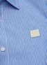  - ACNE STUDIOS - Face patch stripe organic cotton shirt