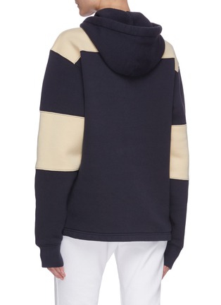 Back View - Click To Enlarge - ACNE STUDIOS - Colourblock face patch cotton hoodie