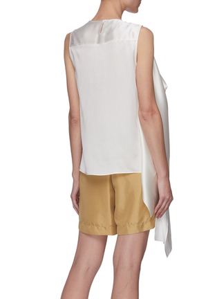 Back View - Click To Enlarge - EQUIL - Asymmetric drape sleeveless silk top