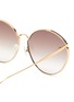 Detail View - Click To Enlarge - FOR ART'S SAKE - Bubble' oversized round metal frame sunglasses