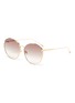 Main View - Click To Enlarge - FOR ART'S SAKE - Bubble' oversized round metal frame sunglasses