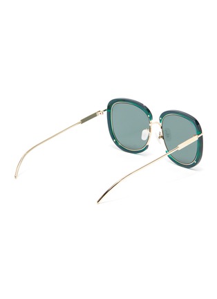 Figure View - Click To Enlarge - FOR ART'S SAKE - Milky Way' oversized D metal acetate frame sunglasses