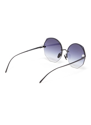 Figure View - Click To Enlarge - FOR ART'S SAKE - Daisy' oversized hexagonal metal frame sunglasses