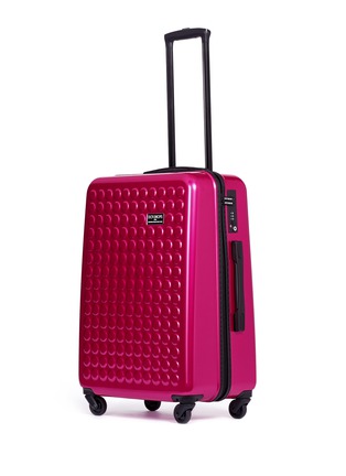 Figure View - Click To Enlarge - DOT-DROPS - X-tra Light 25" suitcase - Metallic Pink