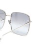 Detail View - Click To Enlarge - SUPER - 'Medea' metal ombre square frame sunglasses