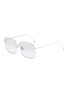 Main View - Click To Enlarge - SUPER - 'Medea' metal ombre square frame sunglasses