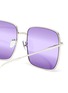 Detail View - Click To Enlarge - SUPER - 'Medea' metal ombre square frame sunglasses