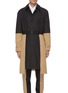 Main View - Click To Enlarge - ALEXANDER MCQUEEN - Contrast front panel belted trench coat