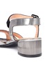 Detail View - Click To Enlarge - CLERGERIE - Sanpe suede and metallic leather sandals