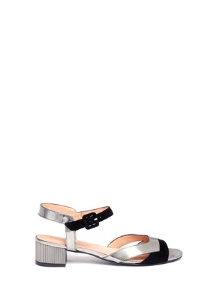 Main View - Click To Enlarge - CLERGERIE - Sanpe suede and metallic leather sandals