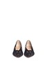 Figure View - Click To Enlarge - GIANVITO ROSSI - Suede trim lace flats
