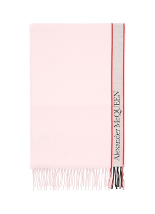Detail View - Click To Enlarge - ALEXANDER MCQUEEN - 'Selvedge' contrast stripe scarf