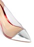 Detail View - Click To Enlarge - GIANVITO ROSSI - Clear PVC metallic leather pumps