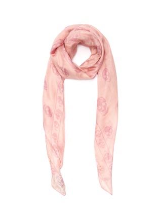 Main View - Click To Enlarge - ALEXANDER MCQUEEN - All over skull silk chiffon scarf