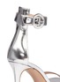 Detail View - Click To Enlarge - GIANVITO ROSSI - Metallic ankle strap leather sandals