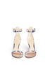 Figure View - Click To Enlarge - GIANVITO ROSSI - Metallic ankle strap leather sandals