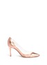 Main View - Click To Enlarge - GIANVITO ROSSI - Clear PVC metallic leather pumps