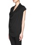 Front View - Click To Enlarge - HELMUT LANG - Drape neck jersey top