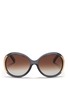 Main View - Click To Enlarge - CHLOÉ - Metal trim oversized plastic sunglasses