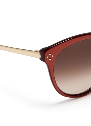 Detail View - Click To Enlarge - CHLOÉ - Round cat eye metal temple sunglasses