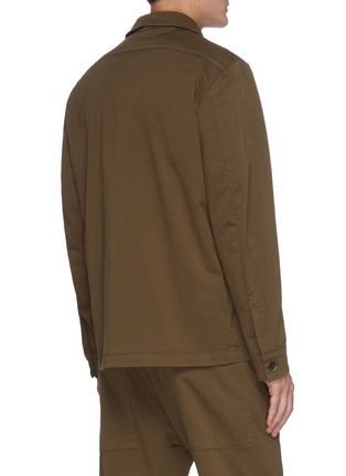 Back View - Click To Enlarge - BARENA - 'Cedrone Stino' gabardine shirt jacket