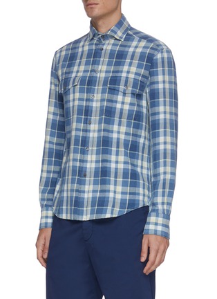 Front View - Click To Enlarge - BARENA - Teti Saltaro' check plaid cotton shirt