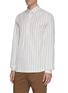 Front View - Click To Enlarge - BARENA - Pavan Meriga' half button stripe cotton shirt