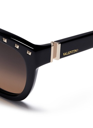 Detail View - Click To Enlarge - VALENTINO GARAVANI - 'Rockstud' square cat eye sunglasses