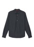 Main View - Click To Enlarge - BARENA - Half button herringbone cotton shirt