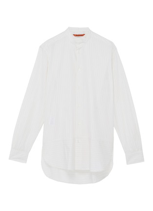 Main View - Click To Enlarge - BARENA - French collar pinstripe cotton shirt