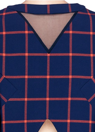 Detail View - Click To Enlarge - THAKOON ADDITION - Cutout check print top