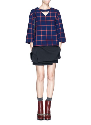 Figure View - Click To Enlarge - THAKOON ADDITION - Cutout check print top