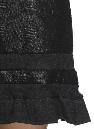 Detail View - Click To Enlarge - KENZO - Rib insert lurex cloqué flounce dress