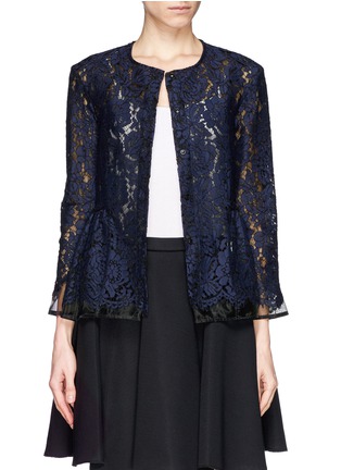 Main View - Click To Enlarge - MSGM - Lace peplum jacket