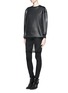 Figure View - Click To Enlarge - TOGA ARCHIVES - Mesh skirt chintz sweatshirt dress