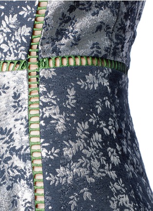 Detail View - Click To Enlarge - PREEN BY THORNTON BREGAZZI - Metallic floral jacquard sheath dress