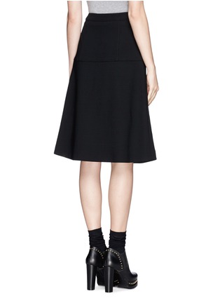 Back View - Click To Enlarge - PROENZA SCHOULER - Wool blend A-line midi skirt
